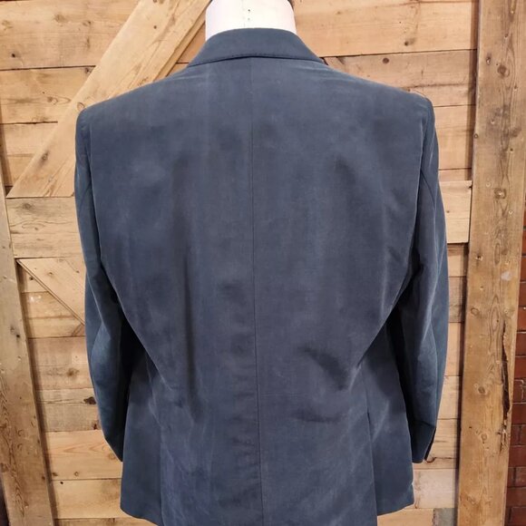 42R CALVIN KLEIN Gray Soft Microfiber Lightweight Mens Blazer Jacket - Picture 5 of 8